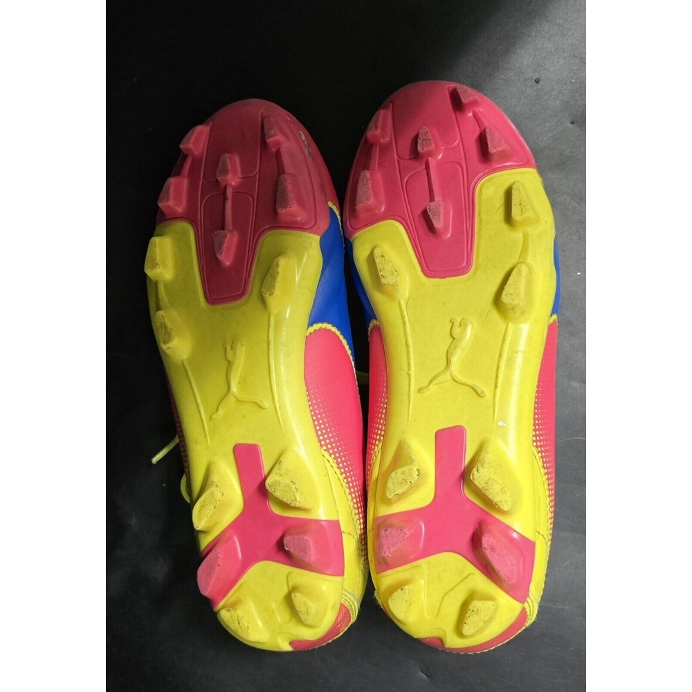 PUMA JR ADRENO FG SOCCER SHOES CLEATS TEABERRY RED SIZE 4 - Picture 8 of 12